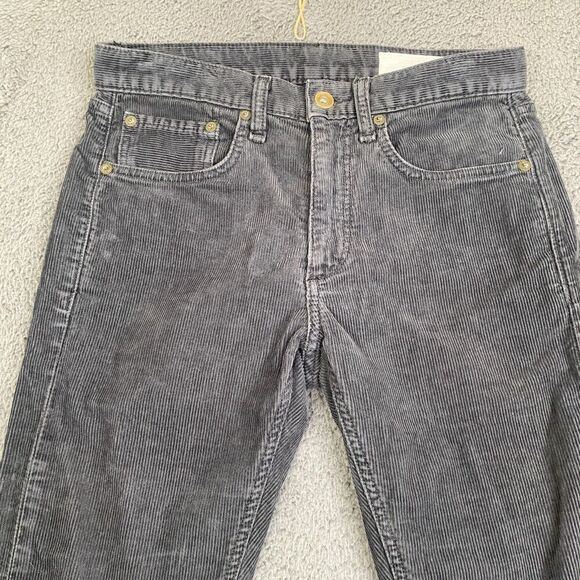 Rag & Bone Fit 1 Extra Slim Wrn Black Straight Leg Corduroy Pants Mens 28 - Picture 2 of 12